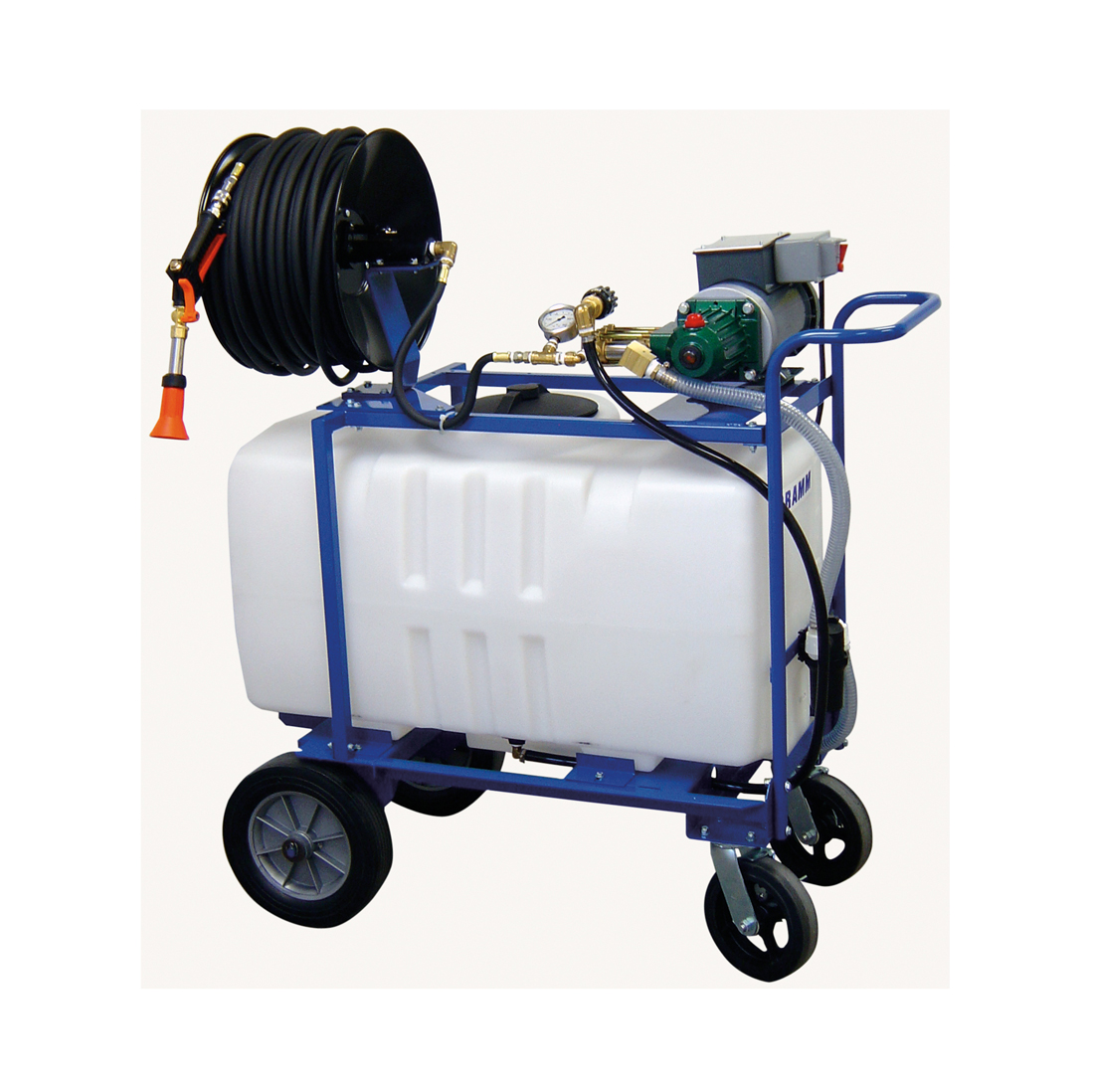 Dramm Hydraulic Sprayer with 50 Gallon Tank Cart & 150' Hose - Sprayers